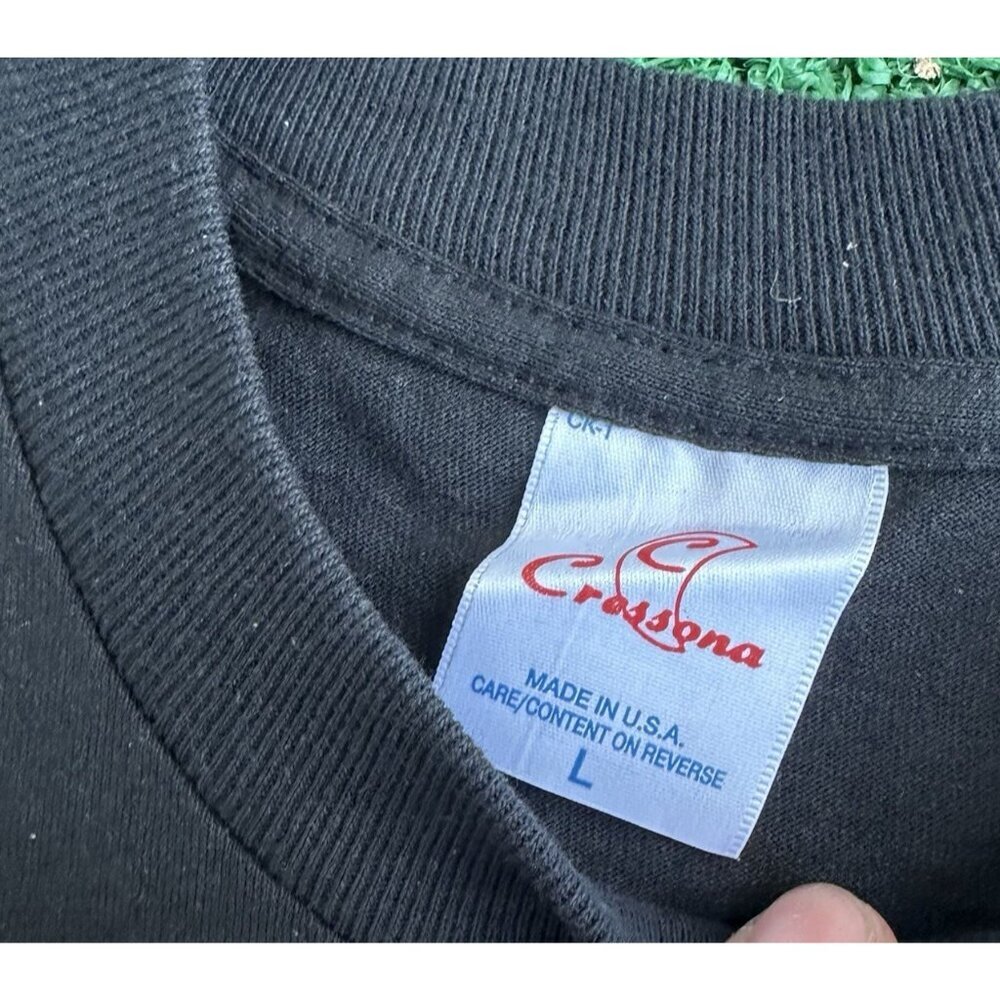Vtg Airways Chevrolet Mens L Black Tee Get Your Kicks In A Trick Fifty Six - Picture 6 of 9